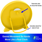 Learning Clock Bundle - Teaching Time Activity and Game Set & Large Demonstration Dry Erase Clock & Handheld Geared Teaching Clock