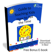 Magnetic Teaching Demonstration Dry Erase Clock | Large Kids Telling Time Learning Clock for Analog and Digital Time