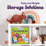 Learning Clock Bundle - Teaching Wall Clock & Teaching Time Activity and Game Set & Handheld Geared Teaching Clock