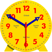 Learning Clock Bundle - Teaching Time Activity and Game Set & Handheld Geared Teaching Clock