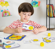 Learning Clock Bundle - Teaching Wall Clock & Teaching Time Activity and Game Set & Handheld Geared Teaching Clock